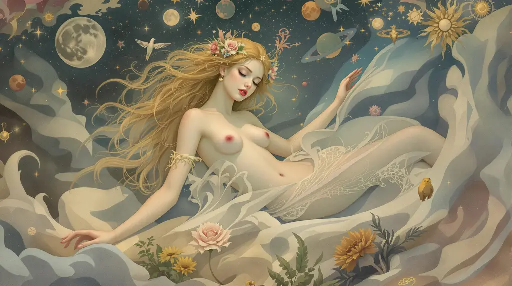 Artistic representation of the divine feminine symbolizing ancient roots of Femdom and Culture and female empowerment in mythology.